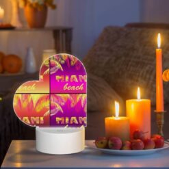 Love Acrylic Night Light, A Colorful Beach Sign With The Word "Miami" On It. -Nuas Diy Shop 7372117976e27b5413f5b86990a7a112ba8a2b51