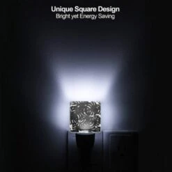 Night Light Set Of 2, A Black And White Photo Of A Bunch Of Leaves. -Nuas Diy Shop 73bd1d0eae20f79594c79205d9e0ceeec4939712