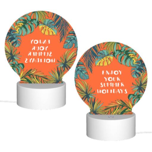 Round Acrylic Night Light, A Colorful Poster Advertising Summer Holidays. -Nuas Diy Shop 73c4bea99b61127f1f658057416a31f16e745be1