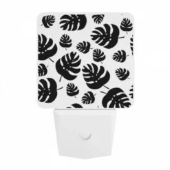 Night Light, A Black And White Image Of Leaves. -Nuas Diy Shop 746a0f27ee7e96bbaa9bbc4b25568b7526498818