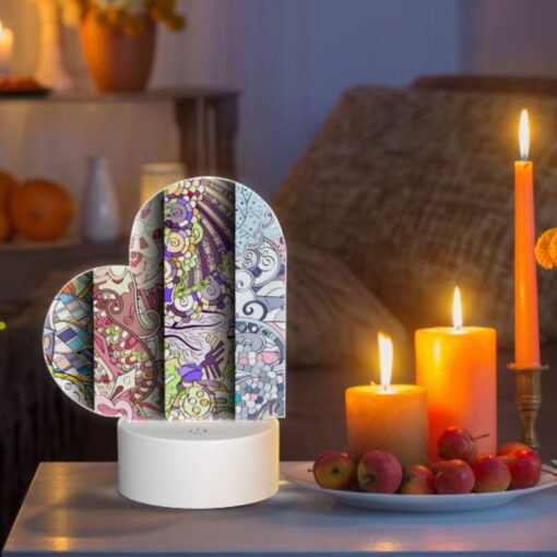 Love Acrylic Night Light, Three Colorful Designs Are Displayed On A Roll Of Paper. -Nuas Diy Shop 74aef5791df85924a090fc740ced25f16923a5b5