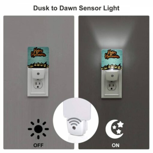 Night Light Set Of 2, A Sign That Says Happy Halloween. -Nuas Diy Shop 74db261fa8e0bd8bafba5769101eaa31e88d86e3