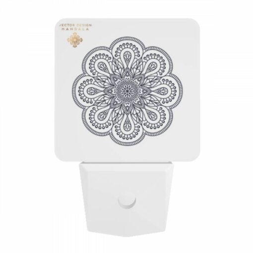 Night Light, A Black And White Design Of A Flower. -Nuas Diy Shop 75773935727ddf8aebfbee893d1f5b21b4b7f26f