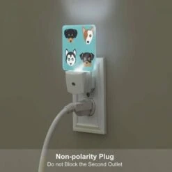 Night Light Set Of 2, Four Different Colored Dogs Are Shown In A Row. -Nuas Diy Shop 762984207fb20538f7a3dc6343a80790274edab1