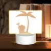 Rectangular Acrylic Night Light, A Cartoon Of A Man With A Headset On A Beach. -Nuas Diy Shop 768678743c3dea1f14ef45b4db8a597823e3cf83