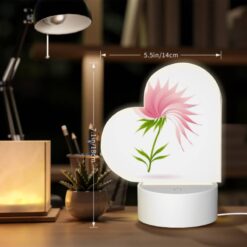 Love Acrylic Night Light, A Pink Flower With Green Leaves. -Nuas Diy Shop 769cdd57e49fcd9f239786f63877e04af9578428