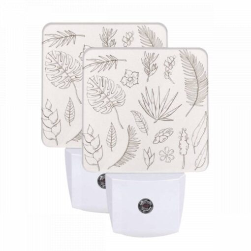 Night Light Set Of 2, A Collection Of Leaves And Flowers In Various Colors. -Nuas Diy Shop 76ad40851c9faaf1e6a890209b8e7d0bd645d887