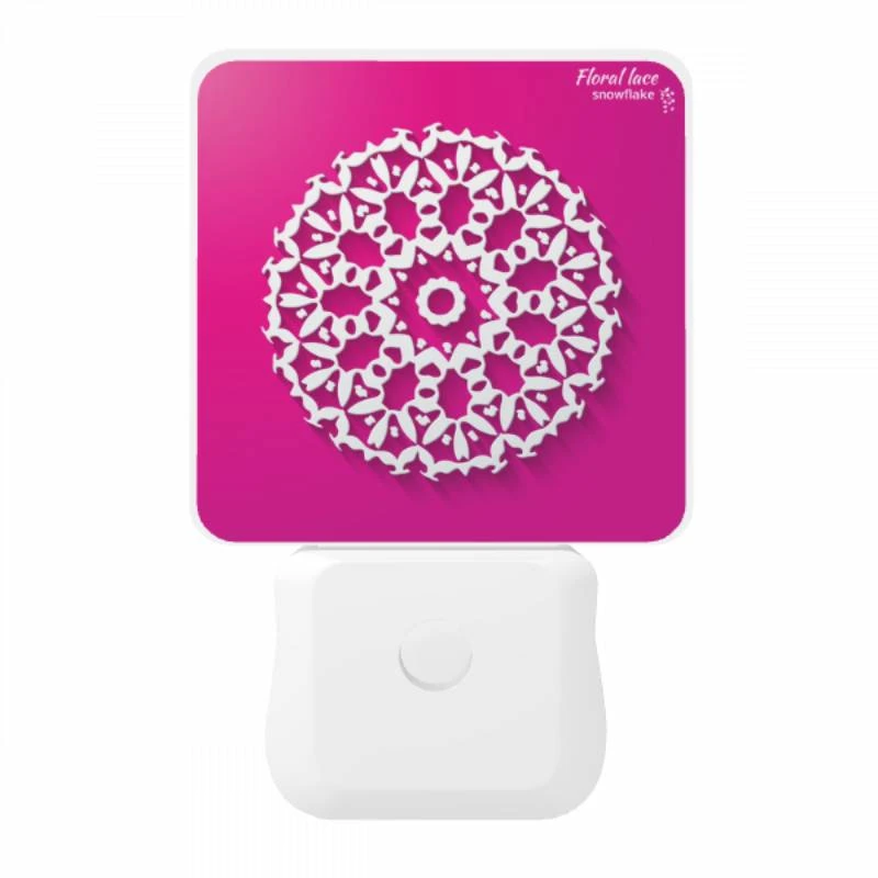 Night Light, A white snowflake design on a pink background. Night Light, A White Snowflake Design On A Pink Background. -Nuas Diy Shop 76d268fafdf5daefaeb71563cdd48c96d88a585e