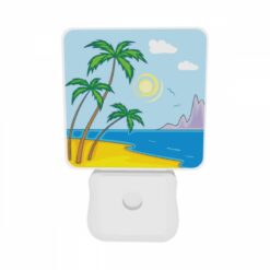 Night Light Set Of 2, A Sunny Day At The Beach With Palm Trees And A Beautiful Blue Ocean. -Nuas Diy Shop 76e3e67bf123c62b877d6c9896673725c4a976ef