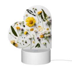Love Acrylic Night Light, A Collection Of Flowers And Leaves On A White Background. -Nuas Diy Shop 7786fc54aa928dae7300db53fd3533fffd347815