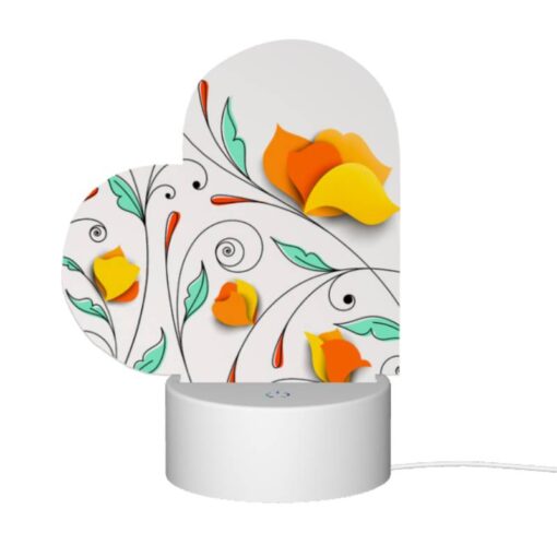 Love Acrylic Night Light, A Colorful Flower Design With Yellow -Nuas Diy Shop 7796781989e891ccdcb0fd7f871fd20d1138ef78