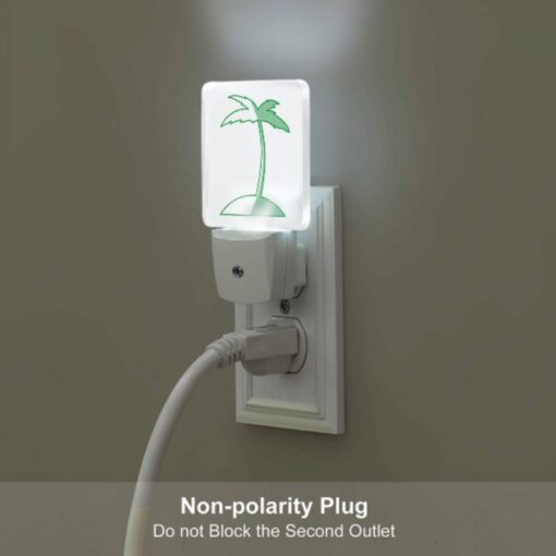 Night Light, A Green Palm Tree On A White Background. -Nuas Diy Shop 77d8a73eb43cecc435d219d6dc29d0a46fa45986