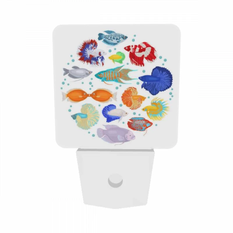Night Light Set of 2, A colorful collection of fish in a circle. Night Light Set Of 2, A Colorful Collection Of Fish In A Circle. -Nuas Diy Shop 77eec3c4b10b9b3556191da0b0251e88ea6be9b6