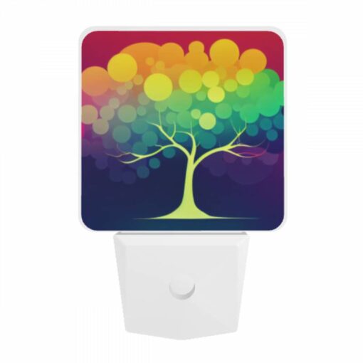 Night Light, A Colorful Tree With A Yellow -Nuas Diy Shop 77ff2576c7d4b207823781e2d8998969691910d7