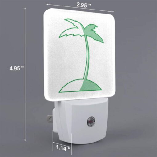 Night Light, A Green Palm Tree On A White Background. -Nuas Diy Shop 785dea07b11feefb7d52d9a64ed2d8284b7166e0