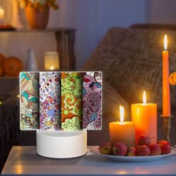 Rectangular Acrylic Night Light, Four Different Colored Paintings Of Leaves. -Nuas Diy Shop 789adec2bc3114330a30b56e33d934d1b83dc76e