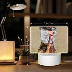 Rectangular Acrylic Night Light, A Doll With A Broom In Its Hand. -Nuas Diy Shop 789b71dfc228b583753958bdab070d479fc9783f