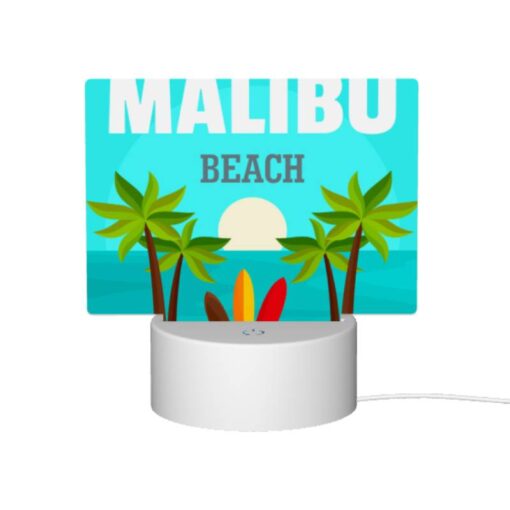 Rectangular Acrylic Night Light, A Beach Scene With A Sunset And Palm Trees. -Nuas Diy Shop 78b8a57646d548537bb793850cc1b55a5b4702a7