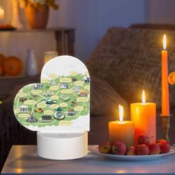 Love Acrylic Night Light, A Map Of Korea With Various Landmarks And Attractions. -Nuas Diy Shop 78c1acc6bcd8c9bd9faaf0f05627e1321692f579