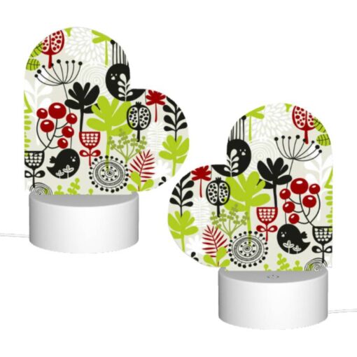 Love Acrylic Night Light, A Colorful Floral Pattern With A Variety Of Plants And Flowers. -Nuas Diy Shop 7949d0a4b40adcbec8be86b17f31191c9715b9ba