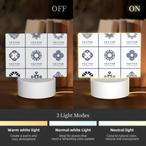 Rectangular Acrylic Night Light, A Collection Of Six Different Vector Logos. -Nuas Diy Shop 79a3f9d76026baca7ca1b0125ba7572ec1706e6b