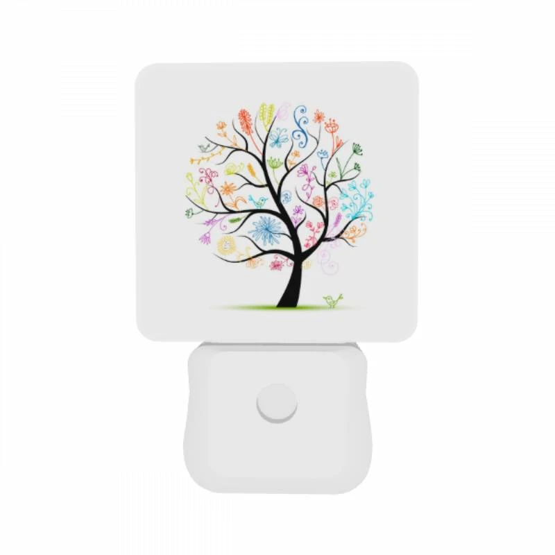 Night Light Set of 2, A colorful tree with many different colored flowers on it. Night Light Set Of 2, A Colorful Tree With Many Different Colored Flowers On It. -Nuas Diy Shop 79f61cae570c50c32f3ba345db61a99c119ab4d0
