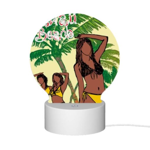 Round Acrylic Night Light, Two Women Are Posing For A Picture On A Beach. -Nuas Diy Shop 7a8ddcf822fe3c52dac30fb5570ad5d53f4df576