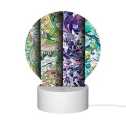 Round Acrylic Night Light, Three Colorful Designs Are Displayed On A Row. -Nuas Diy Shop 7ae3b659b99770e0c07ac49fe53affc48b798bc9