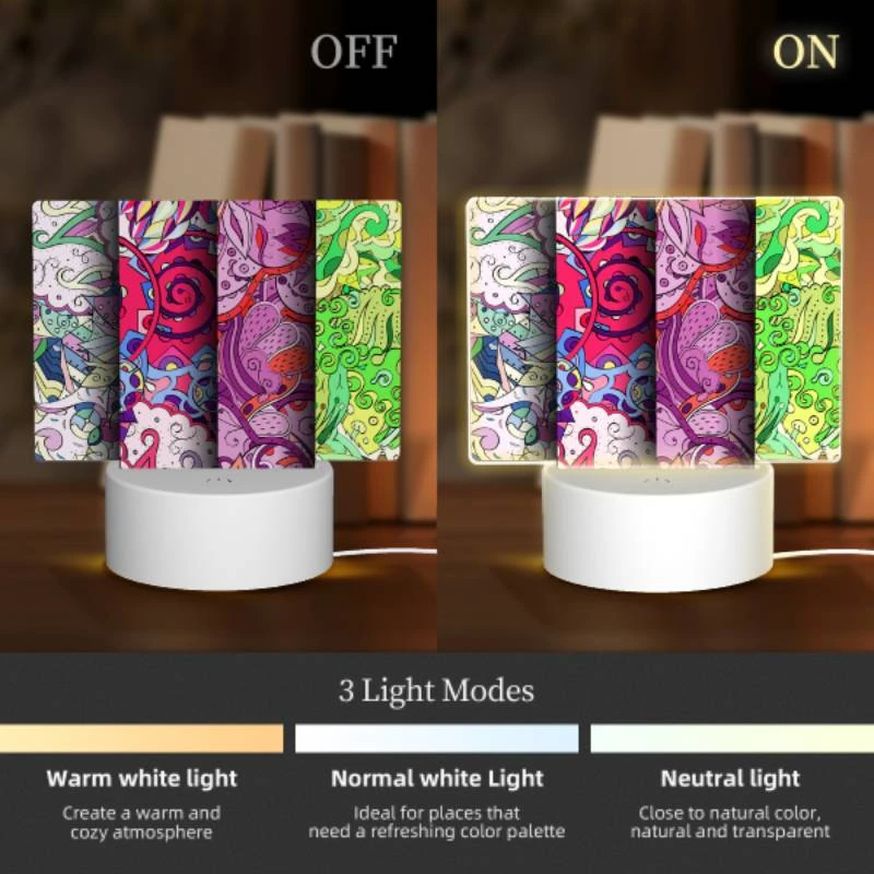 Rectangular Acrylic Night Light, Three colorful designs are displayed on a row. Rectangular Acrylic Night Light, Three Colorful Designs Are Displayed On A Row. -Nuas Diy Shop 7afc6d2d24db9bd19d8c8d5d64f3d62f01c3bd7d