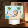 Rectangular Acrylic Night Light, A Collection Of Travel Documents And A Suitcase Are Placed On A Sandy Beach. -Nuas Diy Shop 7b0b928991d58481b0a5f464b8435be20f412038