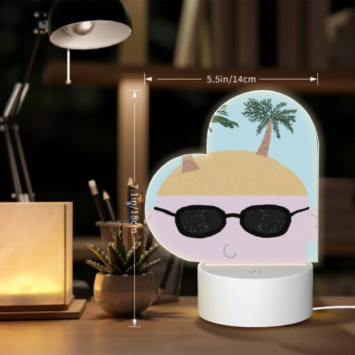 Love Acrylic Night Light, A Cartoon Drawing Of A Man With Sunglasses And A Shaggy Haircut. -Nuas Diy Shop 7b406c68247d90fcb1423ae79a3c054f20166ee4
