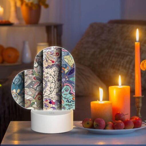 Love Acrylic Night Light, Four Different Colored Designs Of Flowers And Leaves. -Nuas Diy Shop 7bea5017d2bfb599278af763725cb47c1e6901ec