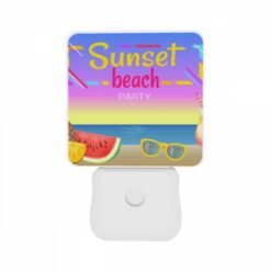Night Light Set Of 2, A Colorful Beach Party Advertisement With A Watermelon -Nuas Diy Shop 7c46f0e737e3a4492f6b27600776310121cce524
