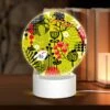 Round Acrylic Night Light, A Colorful Illustration Of A Bird Surrounded By Plants. -Nuas Diy Shop 7c7f0b1d477e44033199220a2ecc3df703100c41