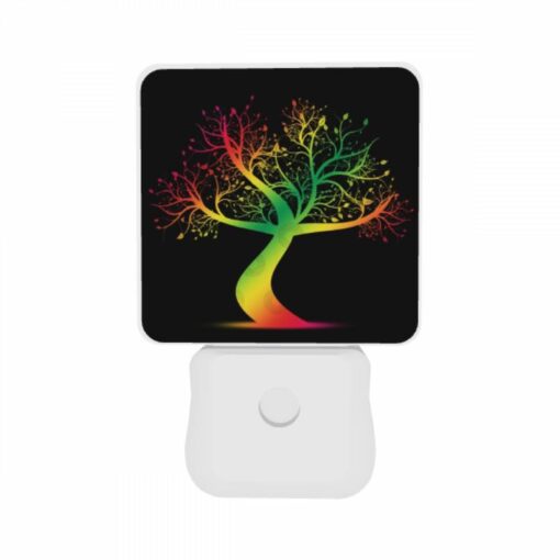 Night Light Set Of 2, A Colorful Tree With A Rainbow Colored Trunk. -Nuas Diy Shop 7cbf767a76057e170e0320de337e1974f6ba9ea0