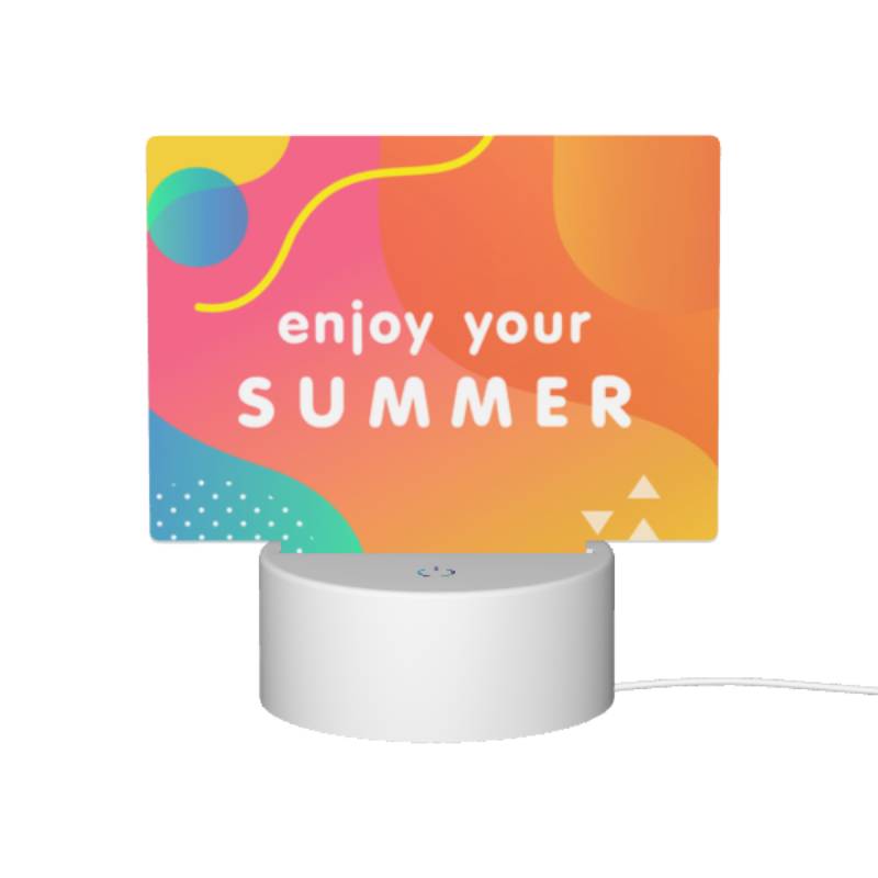 Rectangular Acrylic Night Light, A colorful advertisement for enjoying summer. Rectangular Acrylic Night Light, A Colorful Advertisement For Enjoying Summer. -Nuas Diy Shop 7cc4046e8bb19e131960e712e1abba4cafccb30c