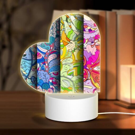 Love Acrylic Night Light, Four Different Colored Designs Of Flowers. -Nuas Diy Shop 7cf39ff0eaf395365318a64bd3278e05ca6b28cd