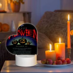 Love Acrylic Night Light, A Poster With Three Pumpkins And The Words "Happy Halloween" Written On It. -Nuas Diy Shop 7d4b2922cc72297905e598113391cd3ef1061ed8