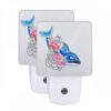 Night Light Set Of 2, A Blue Whale With Pink Flowers On Its Back. -Nuas Diy Shop 7d9a600d7a261d92990d79b1064c543337c05443