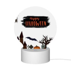 Round Acrylic Night Light, A Halloween Sign With A Spider And A Tree With A Bat. -Nuas Diy Shop 7e9e35e70e5ff6aea04476b04940bb00e31c2413