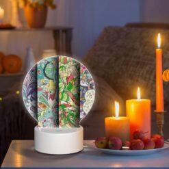 Round Acrylic Night Light, Four Different Colored Paintings Of Flowers. -Nuas Diy Shop 7ef5ea1e3da1c98fcc1ccbc351e04481eb32c2ed