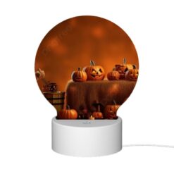 Round Acrylic Night Light, A Table Full Of Pumpkins And Gourds. -Nuas Diy Shop 7f01ec5df5020c38b96b10a90274fbee70fcb440