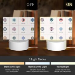 Rectangular Acrylic Night Light, A Collection Of Different Colored Geometric Shapes. -Nuas Diy Shop 7f7d0a04fd10fd54610f544c65dde6cdf168fd5d