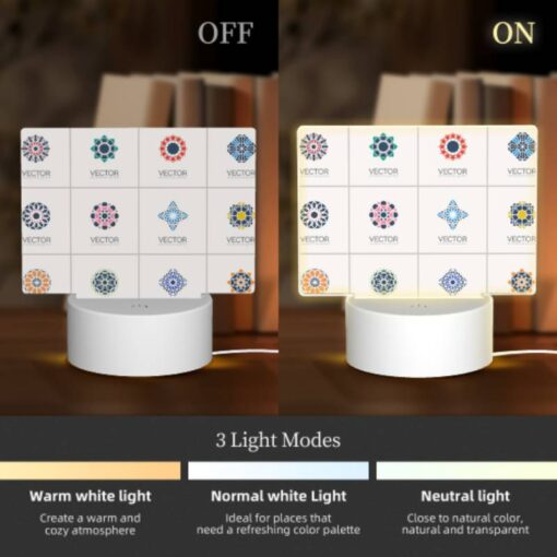 Rectangular Acrylic Night Light, A Collection Of Different Colored Geometric Shapes. -Nuas Diy Shop 7f7d0a04fd10fd54610f544c65dde6cdf168fd5d