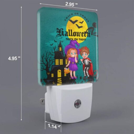 Night Light Set Of 2, A Boy And Girl Are Standing In Front Of A Haunted House. -Nuas Diy Shop 7fa91cecffd14188eb37fcf30eca198b752b658a