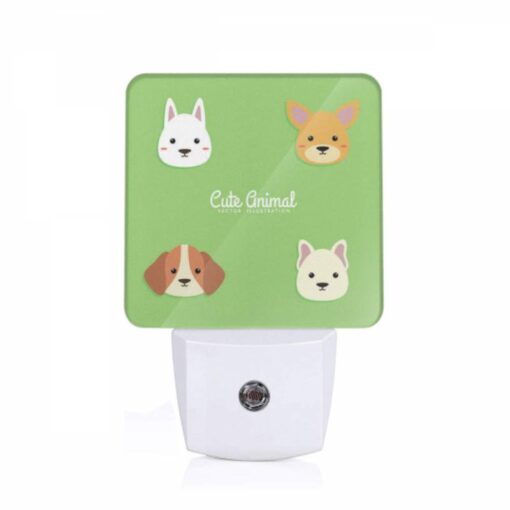 Night Light, Four Different Animal Stickers Are Shown On A Green Background. -Nuas Diy Shop 8026ed3b621accde834434af623941c7dd71f376