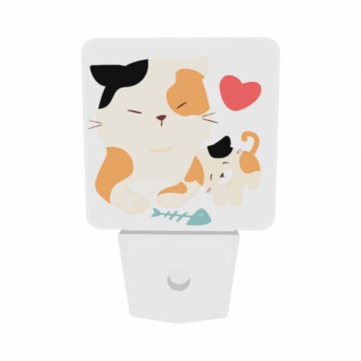 Night Light Set Of 2, A Cat And A Kitten Are Sitting Together. -Nuas Diy Shop 80622b148a0b34df7f1f6cd2557a2cf70d910f85
