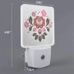 Night Light Set Of 2, A Colorful Flower Design With A Pink Flower In The Center. 3 Night Light Set Of 2, A Colorful Flower Design With A Pink Flower In The Center. -Nuas Diy Shop 806c189e54822efb643aaf03a988805ca6f4e2a2