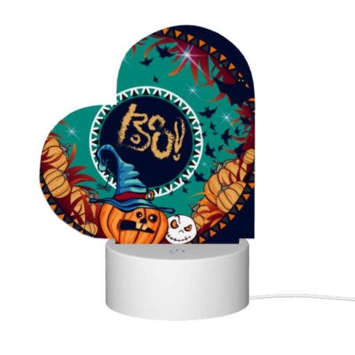 Love Acrylic Night Light, A Round Design With A Pumpkin And A Wizard's Hat On It. -Nuas Diy Shop 809251c1c996f72fb5053ca3fc0efb46ff82343a