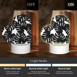 Love Acrylic Night Light, A Black And White Photo Of A Bunch Of Leaves. -Nuas Diy Shop 809302c425c2e40388199bb16565dbd84391d49b